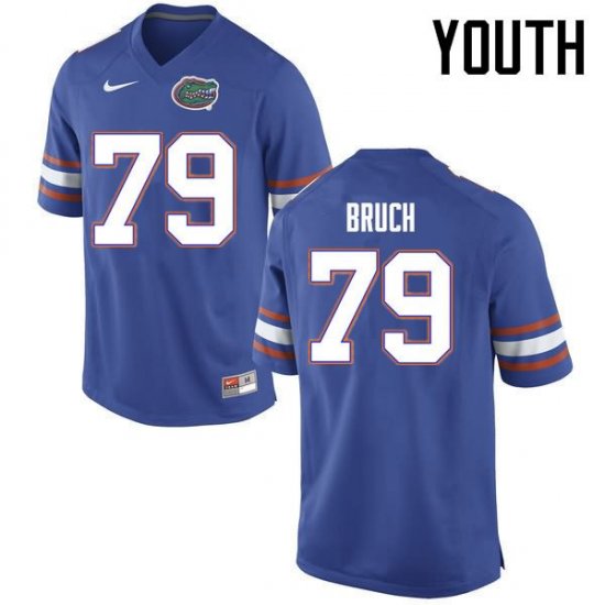 Youth Florida Gators #79 Dallas Bruch NCAA Nike Blue Authentic Stitched College Football Jersey KUN7662PD